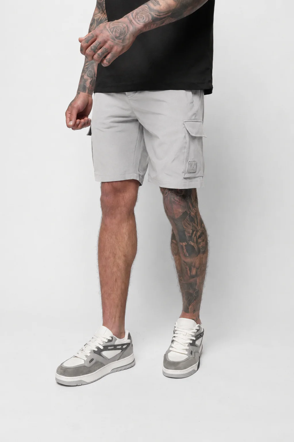 LUXE GREY CARGO SHORT