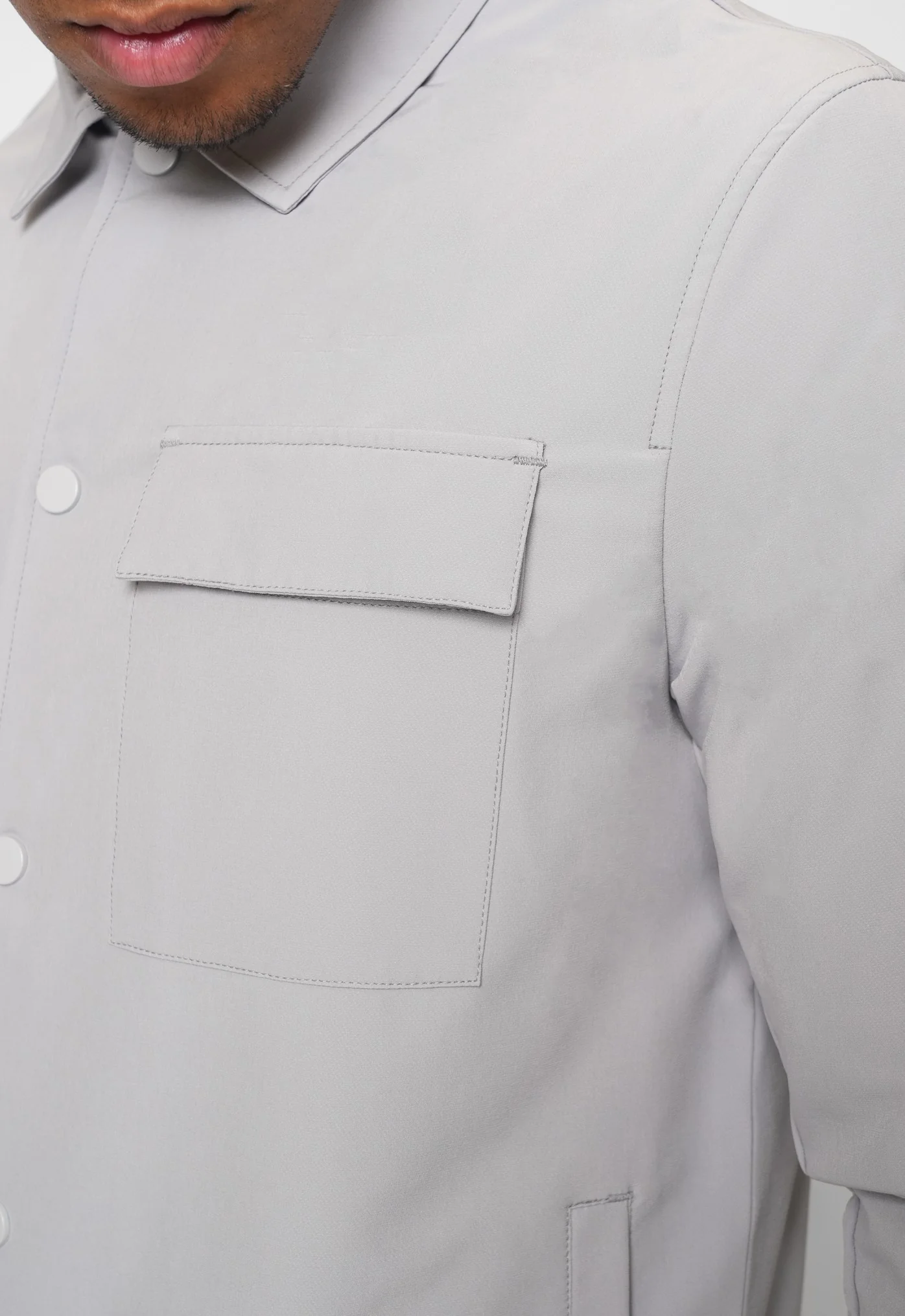 LUXE GREY OVERSHIRT - Image 6