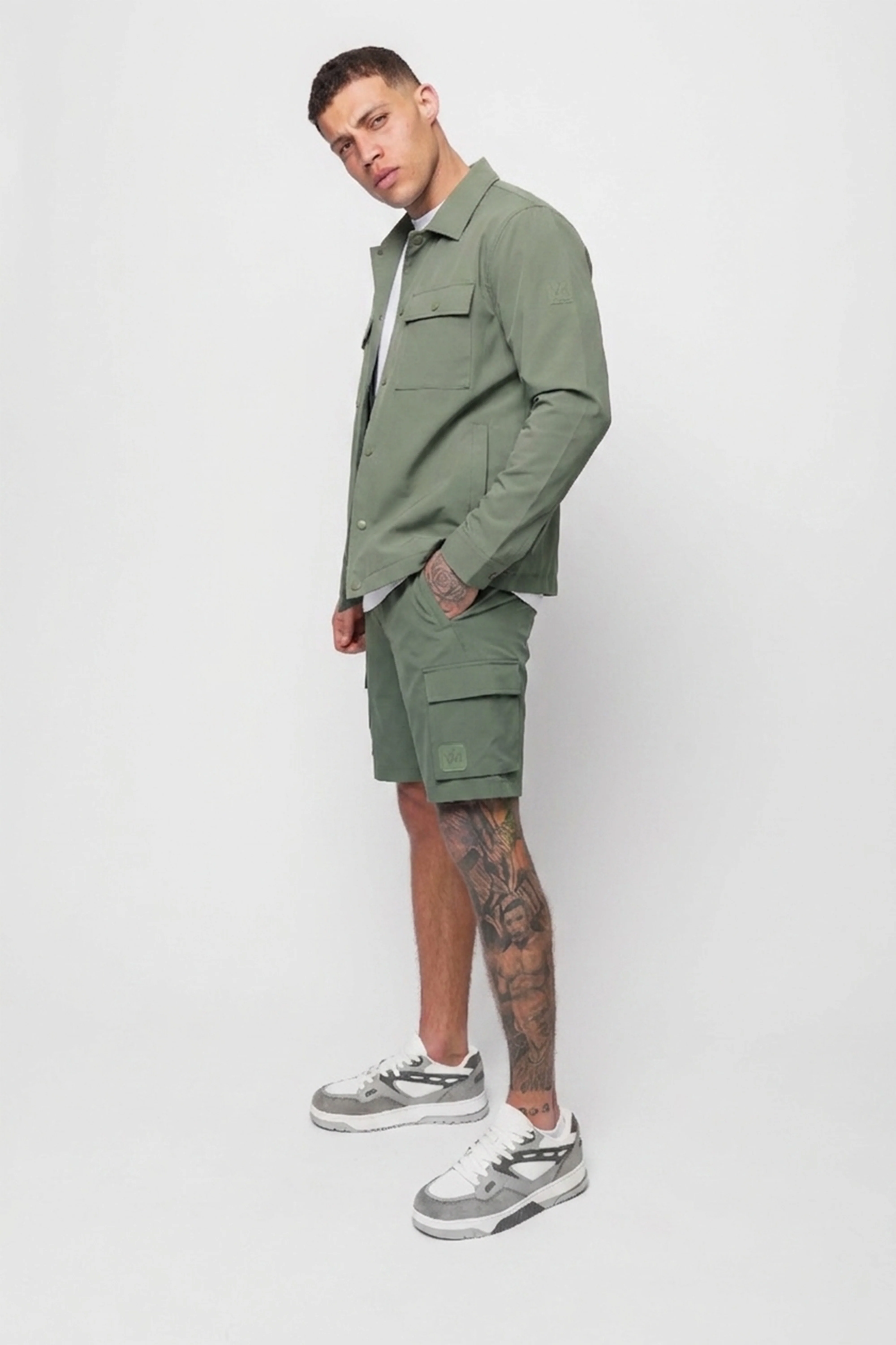 LUXE KHAKI OVERSHIRT - Image 4