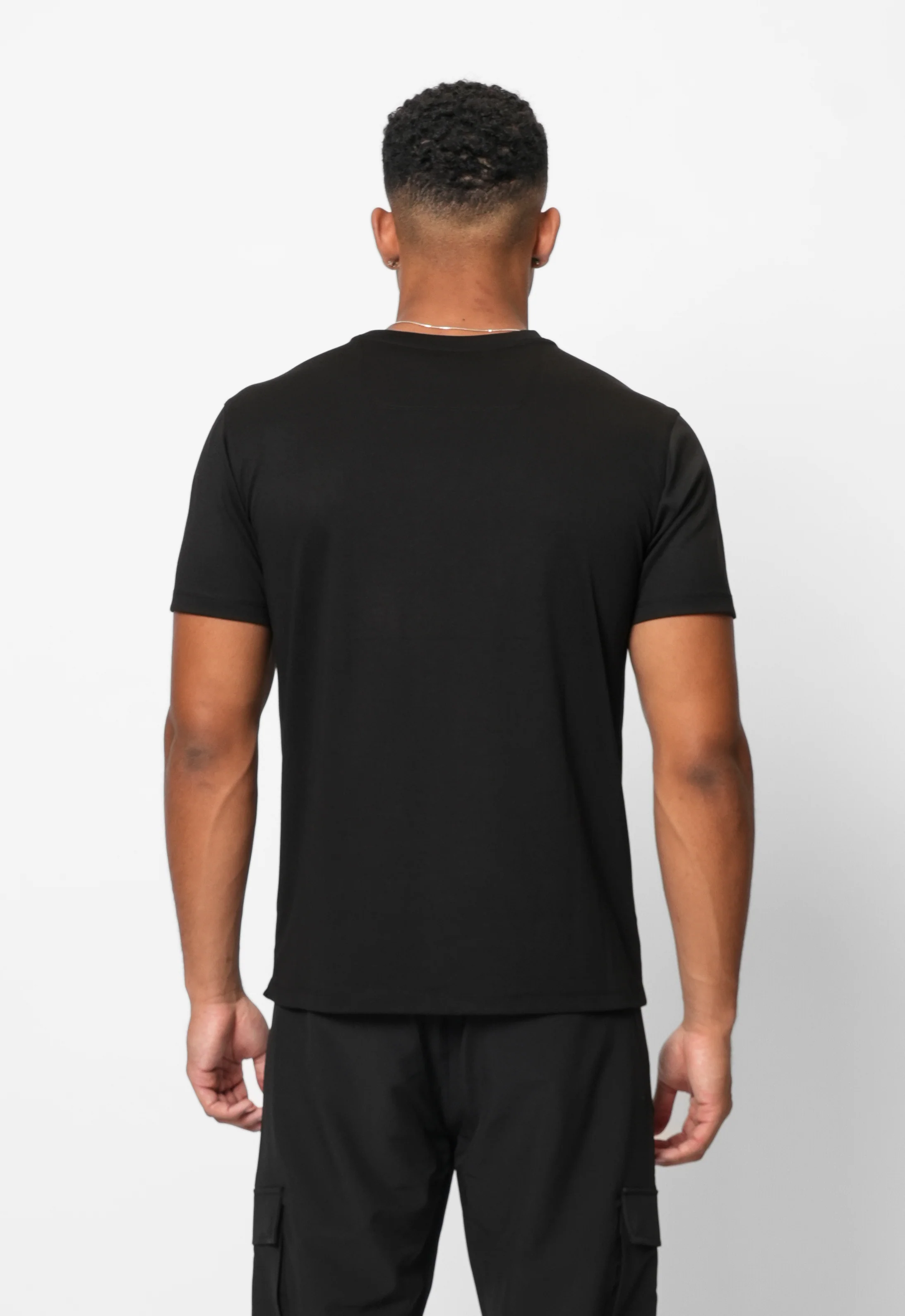 LUXE MERCERISED BLACK TEE - Image 5