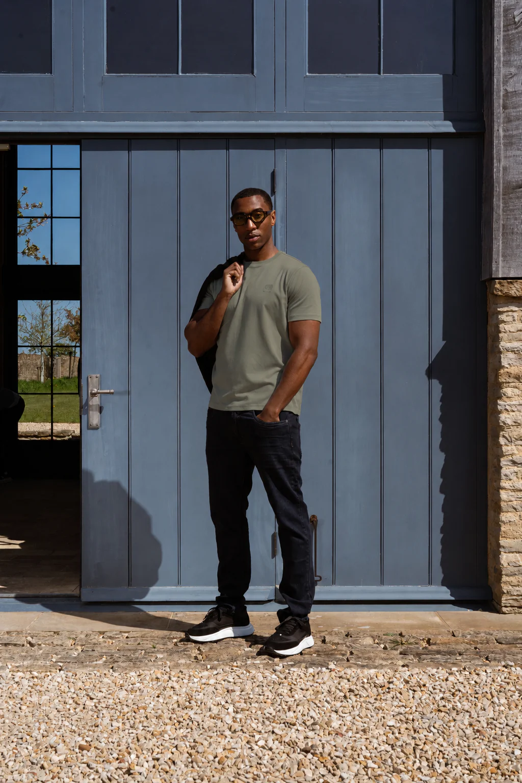 LUXE MERCERISED KHAKI TEE - Image 3