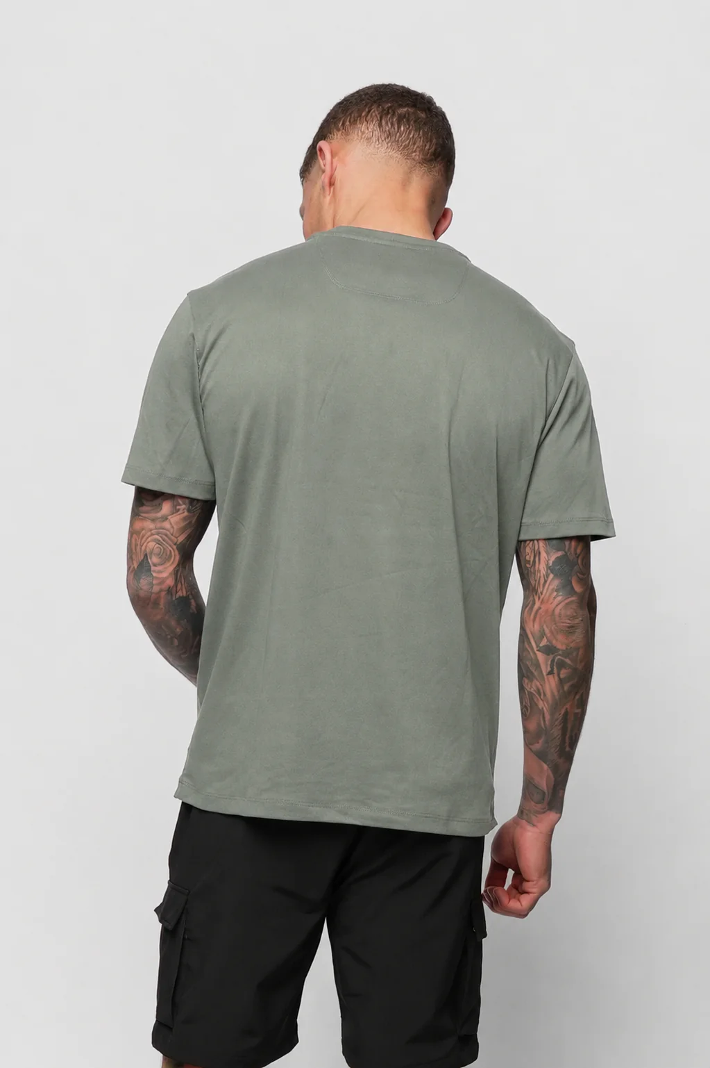 LUXE MERCERISED KHAKI TEE - Image 4