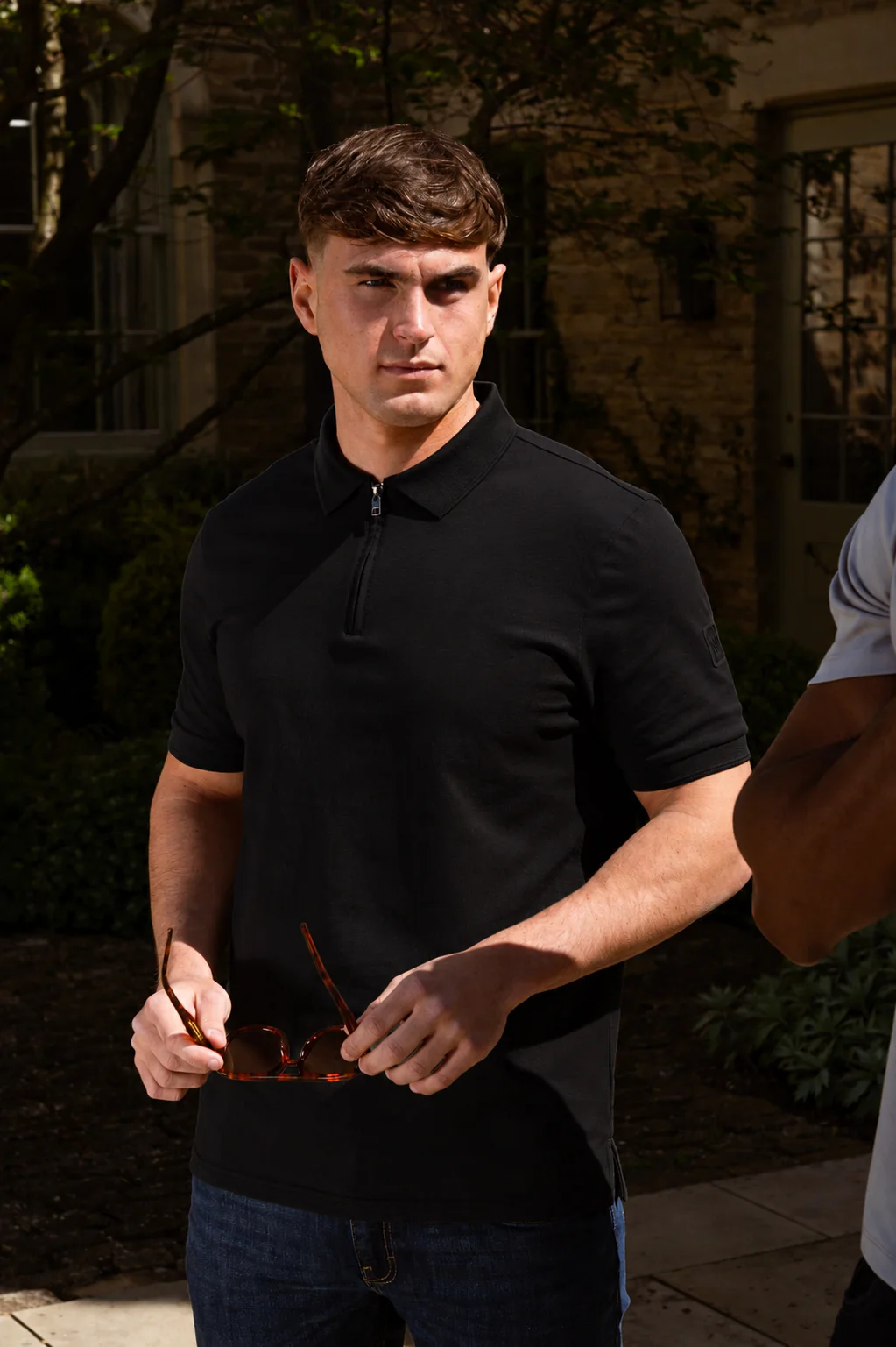 LUXE MERCERISED BLACK POLO - Image 3