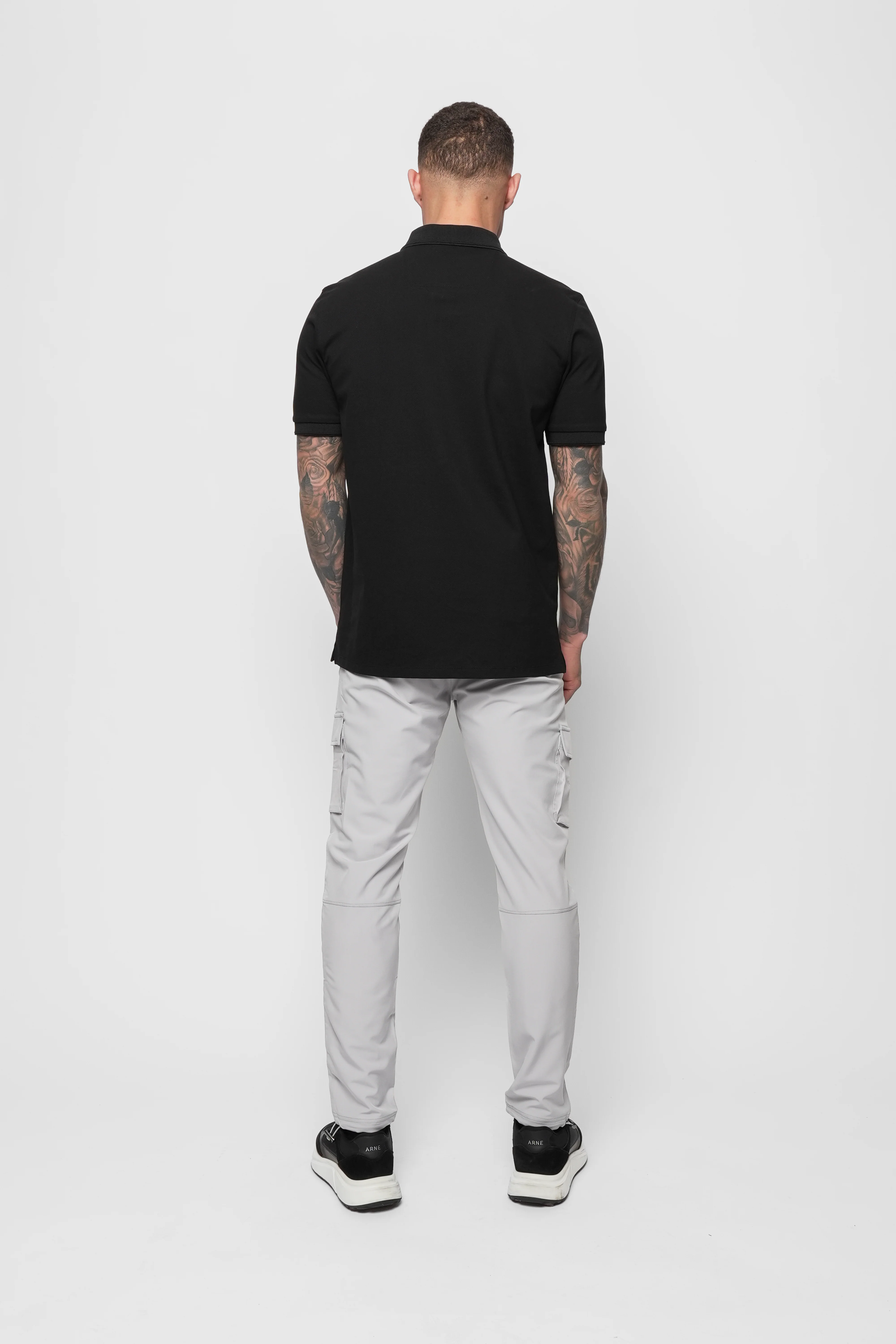 LUXE MERCERISED BLACK POLO - Image 5