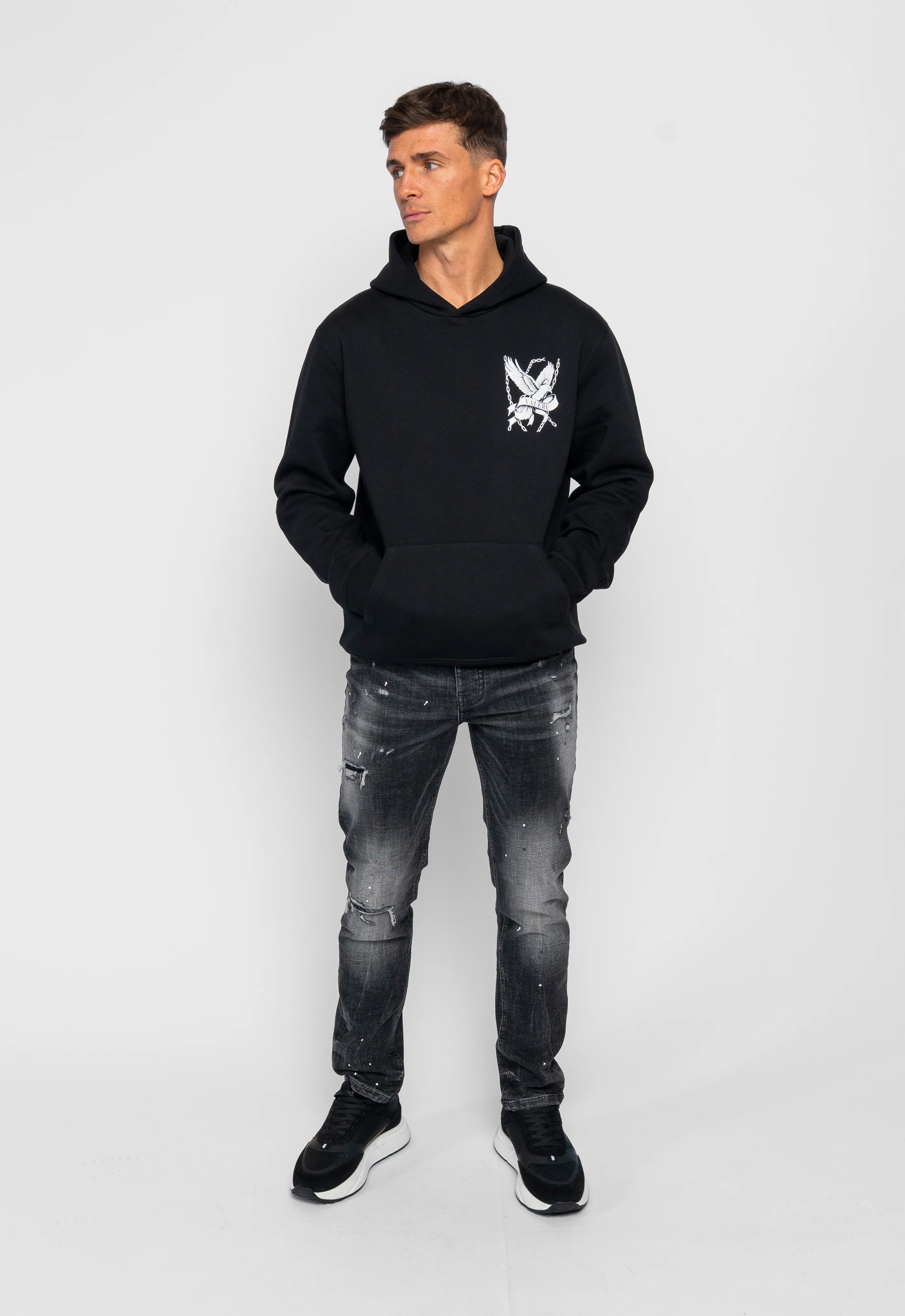 MONVISO BLACK HOODIE - Image 4